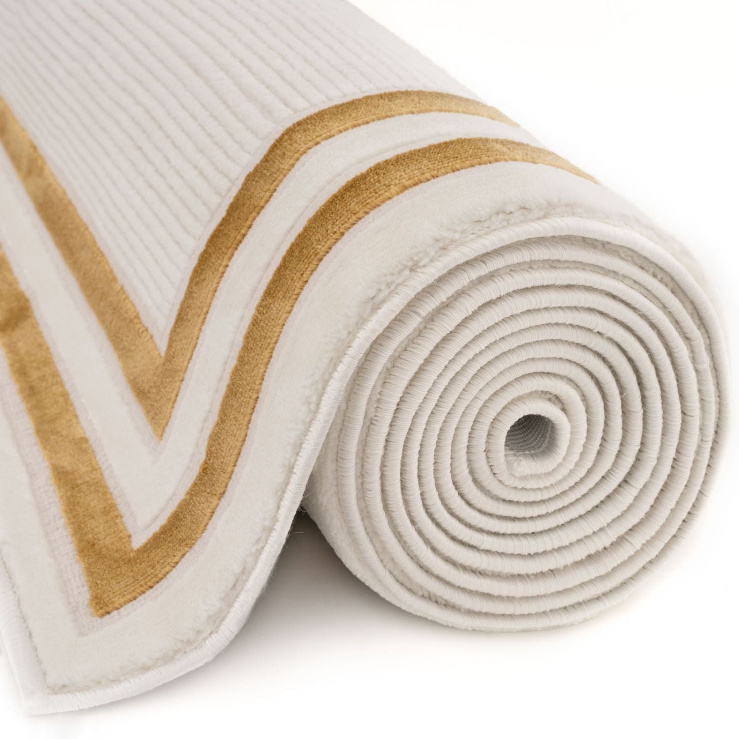 Carmel Cream - Gold Bordered Rug | 6060 - Bargainia.com - 