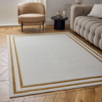 Carmel Cream - Gold Bordered Rug | 6060 - Bargainia.com - 