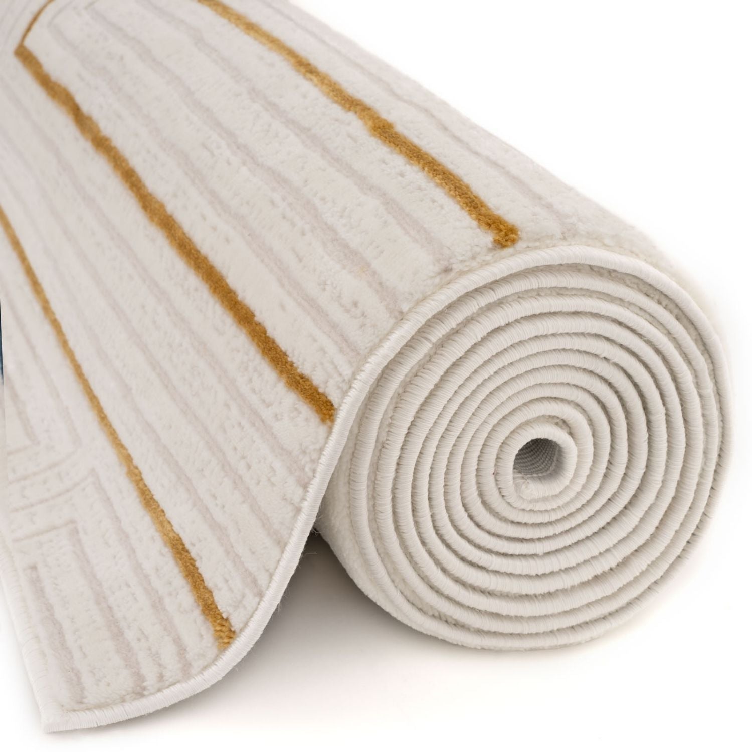 Carmel Cream - Gold Geometric Rug | 6040 - Bargainia.com - 