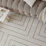 Carmel Cream - Gold Geometric Rug | 6040 - Bargainia.com - 