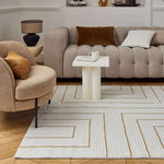 Carmel Cream - Gold Geometric Rug | 6040 - Bargainia.com - 