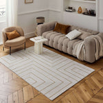 Carmel Cream - Gold Geometric Rug | 6040 - Bargainia.com - 