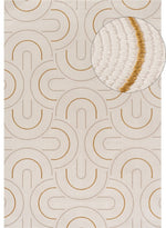Carmel Cream - Gold Geometric Rug | 6070 - Bargainia.com - 
