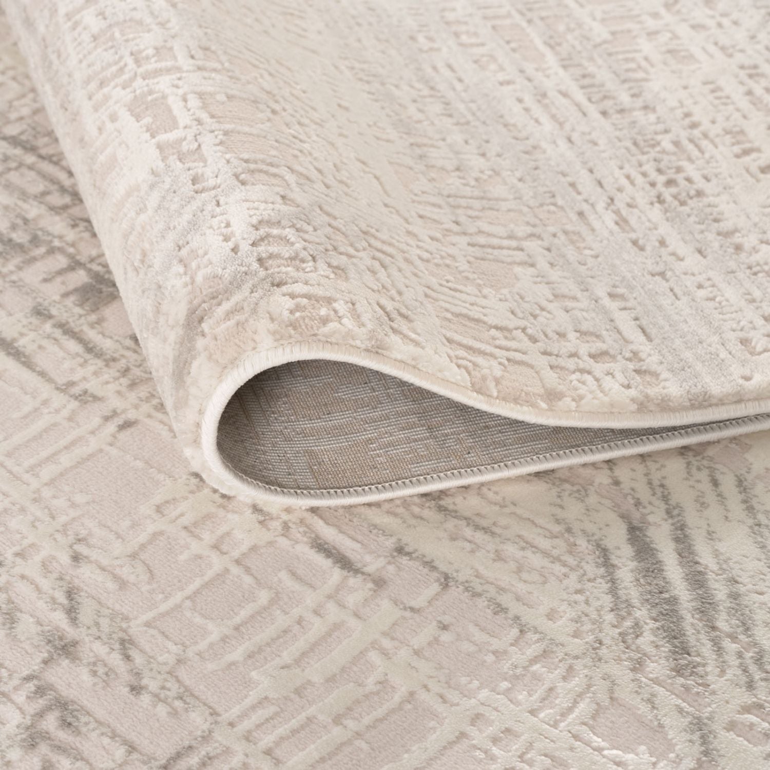Carmel Cream - Grey Abstract Rug | 6030 - Bargainia.com - 5056584582062 - CRM-CGR-80x150