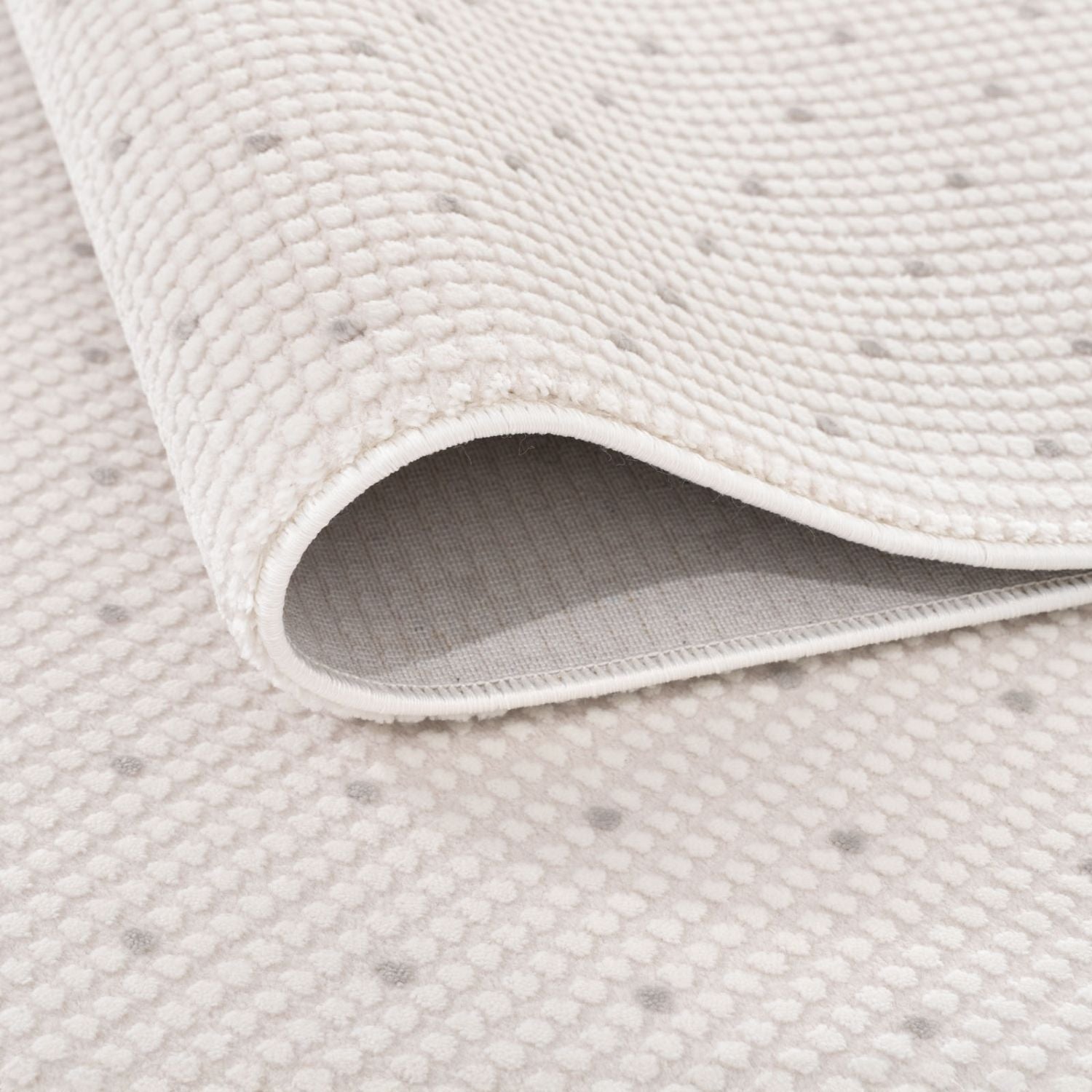 Carmel Cream - Grey Dots Rug | 6080 - Bargainia.com - 5056584582314 - CRM-CRGR-80x150