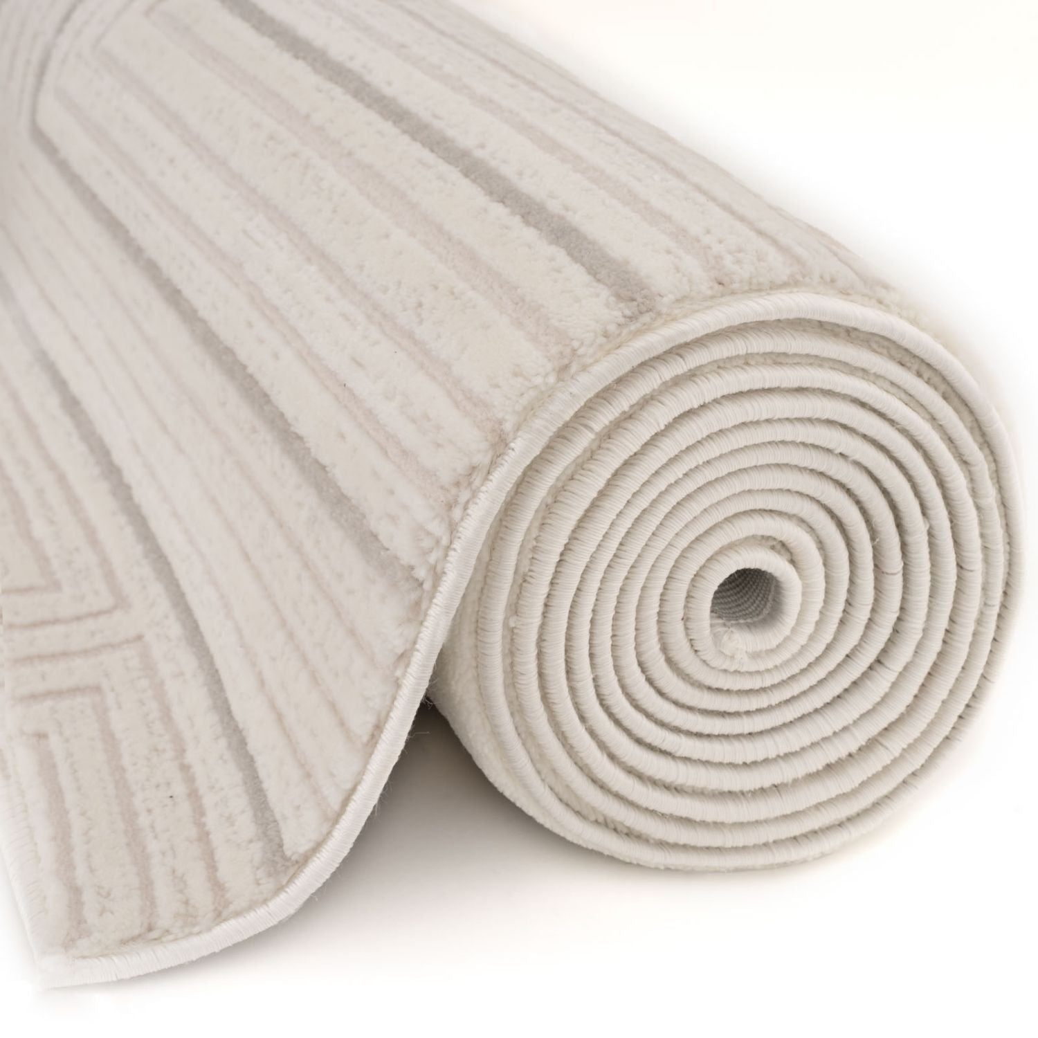 Carmel Cream - Grey Geometric Rug | 6040 - Bargainia.com - 5056584582123 - CRM-GRE-80x150