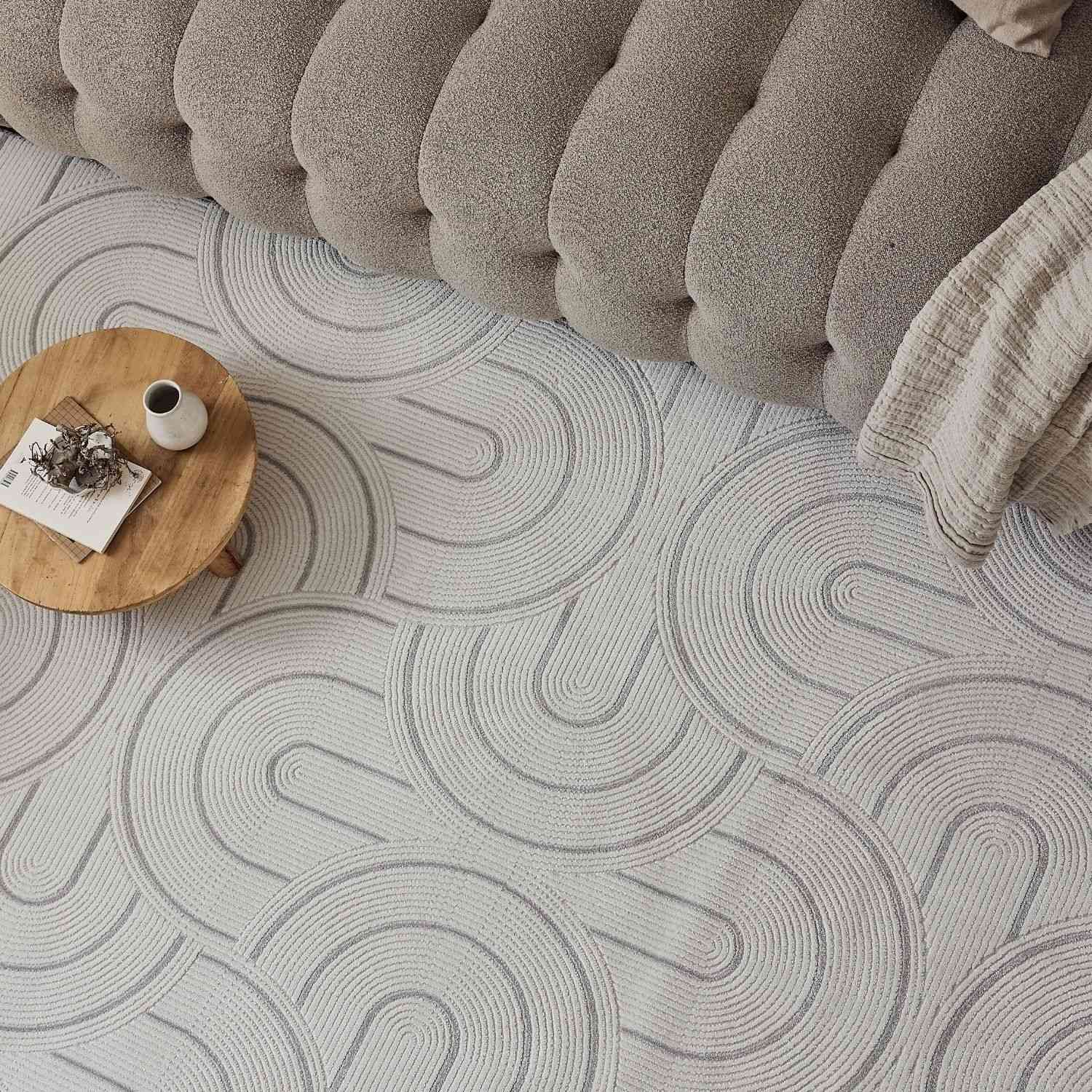 Carmel Cream - Grey Geometric Rug | 6070 - Bargainia.com - 