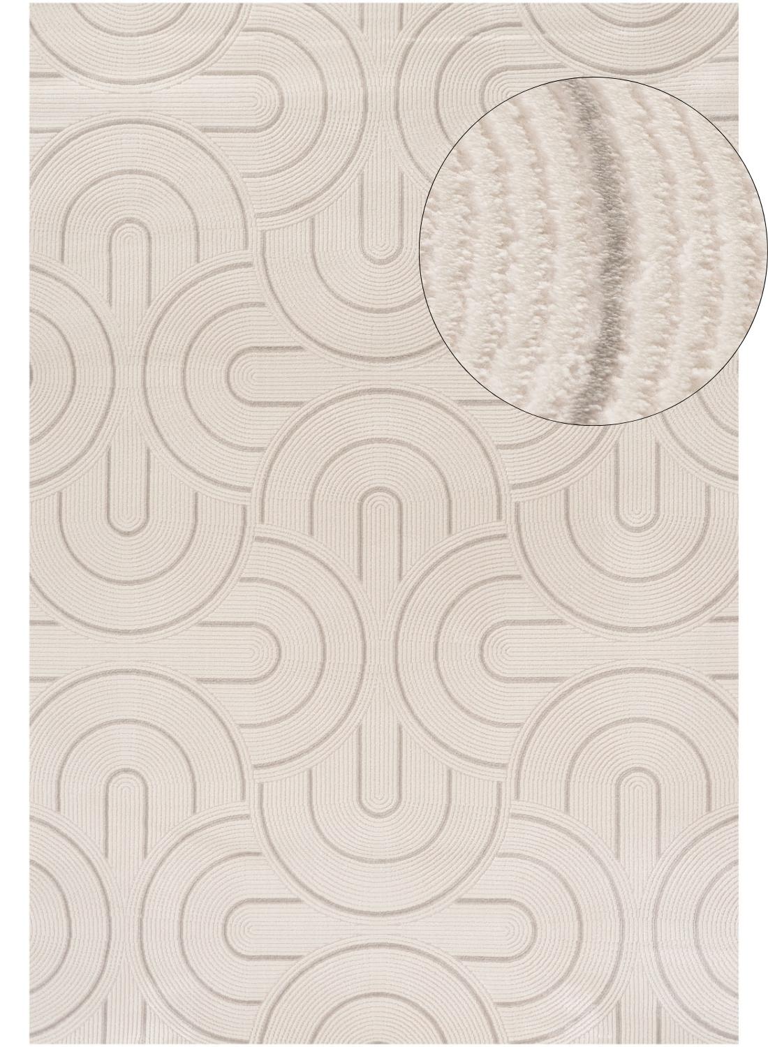 Carmel Cream - Grey Geometric Rug | 6070 - Bargainia.com - 