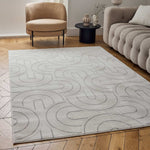 Carmel Cream - Grey Geometric Rug | 6070 - Bargainia.com - 