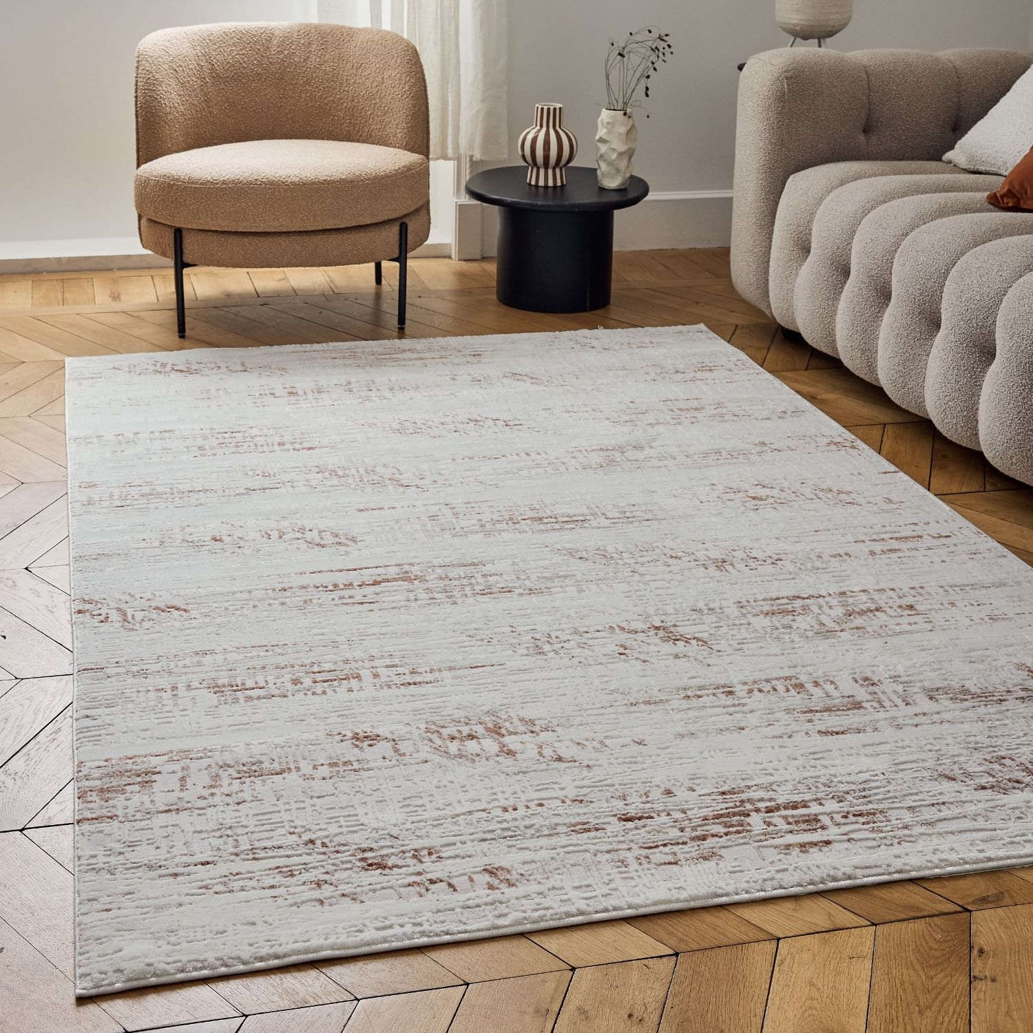 Carmel Cream - Terra Abstract Rug | 6030 - Bargainia.com - 5056584582086 - CRM-CT-80x150