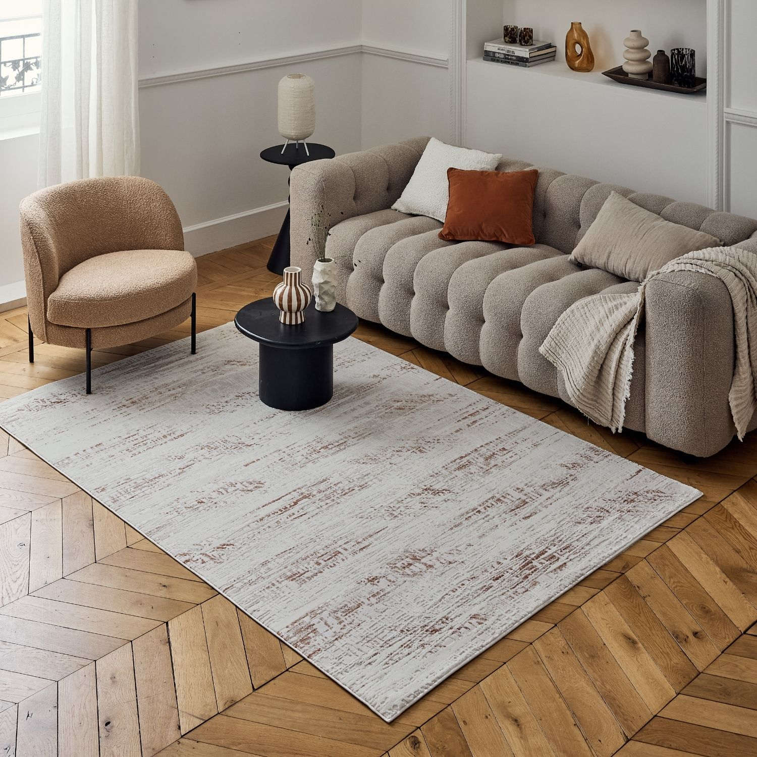 Carmel Cream - Terra Abstract Rug | 6030 - Bargainia.com - 5056584582086 - CRM-CT-80x150