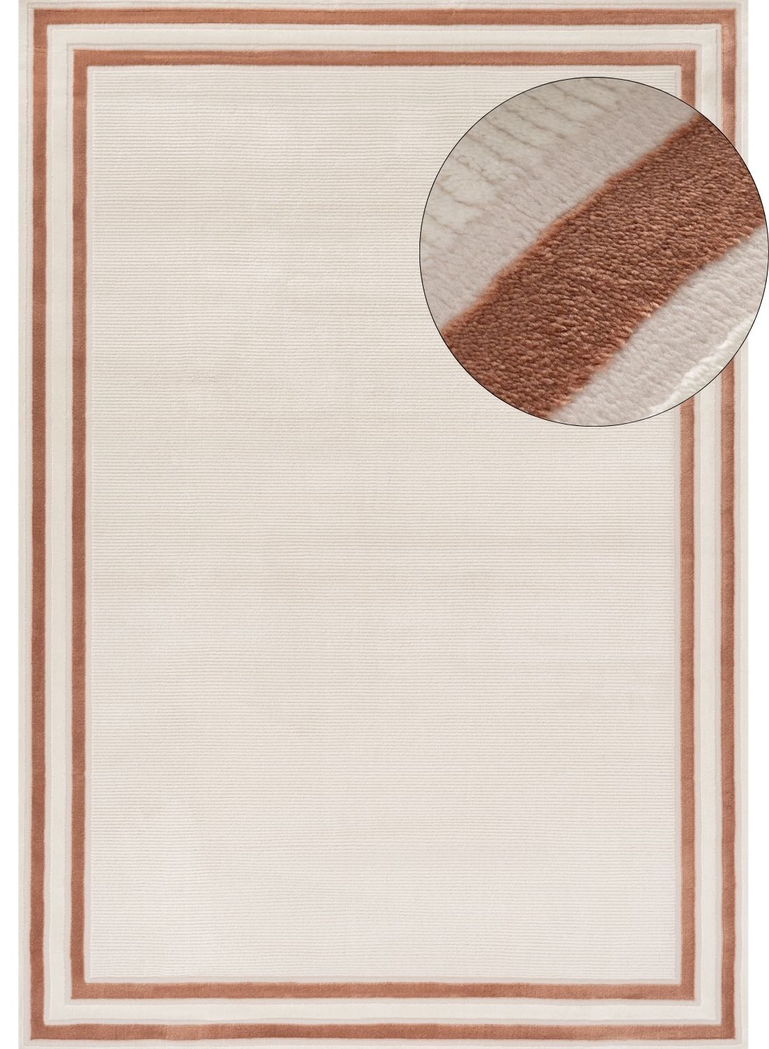 Carmel Cream - Terra Bordered Rug | 6060 - Bargainia.com - 