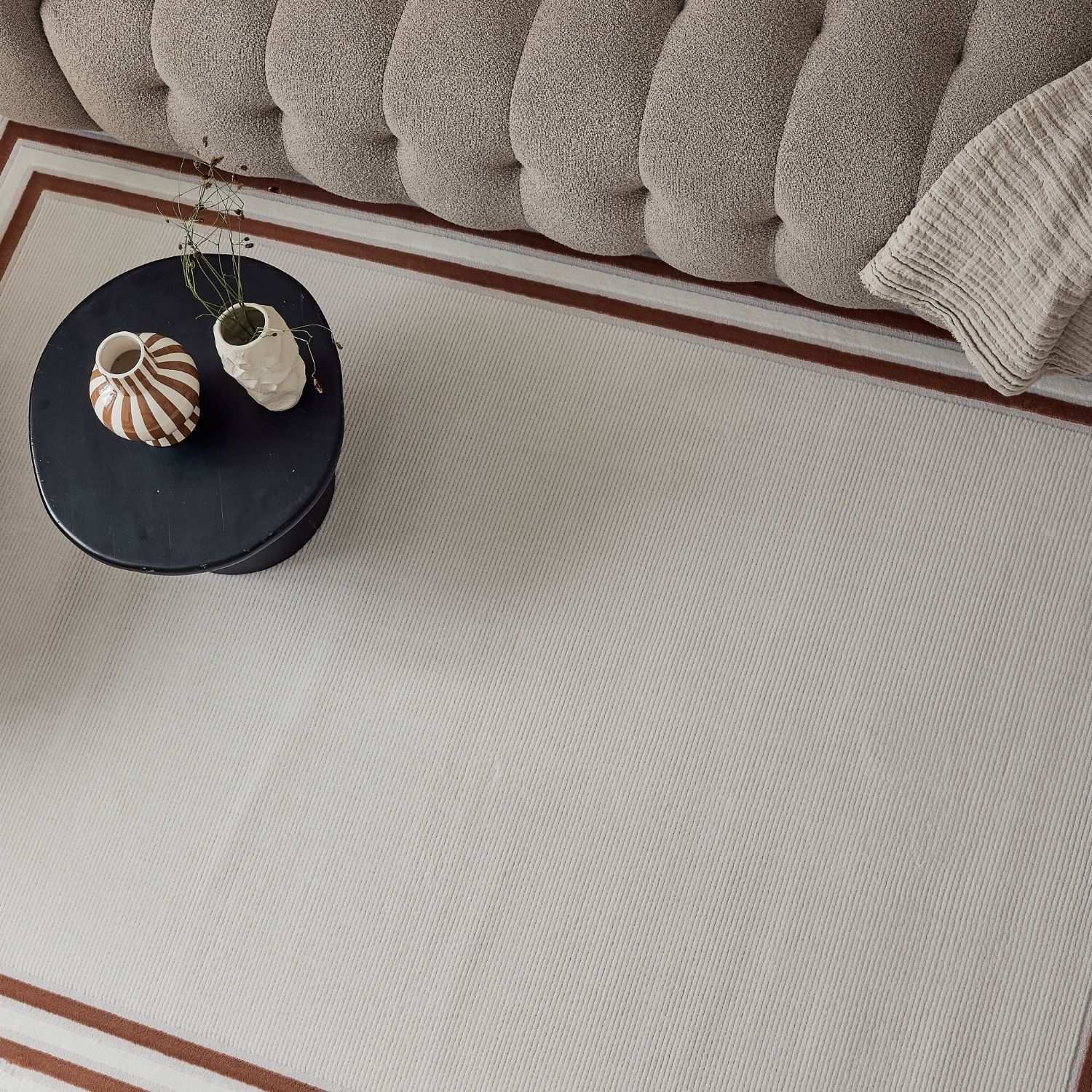 Carmel Cream - Terra Bordered Rug | 6060 - Bargainia.com - 