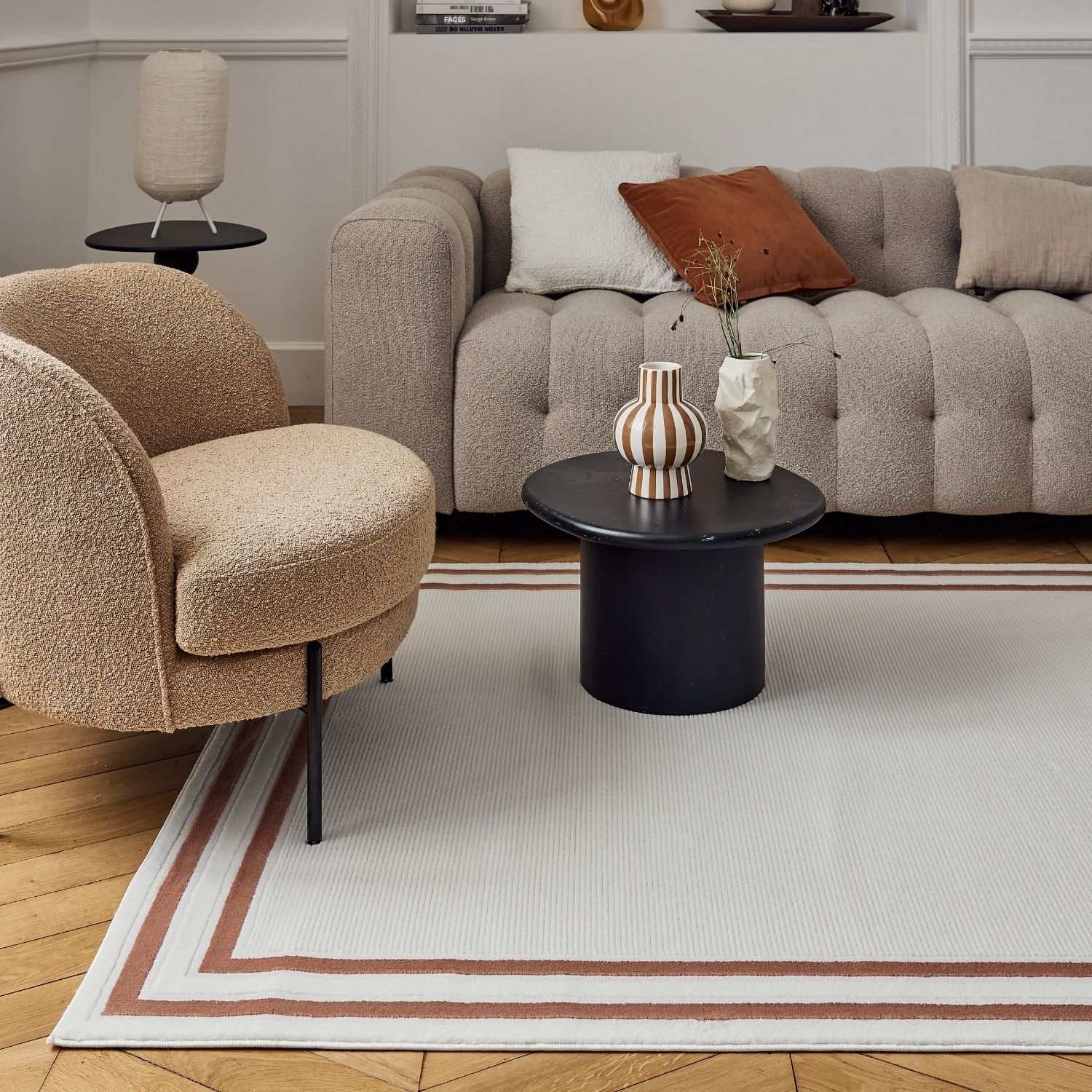 Carmel Cream - Terra Bordered Rug | 6060 - Bargainia.com - 
