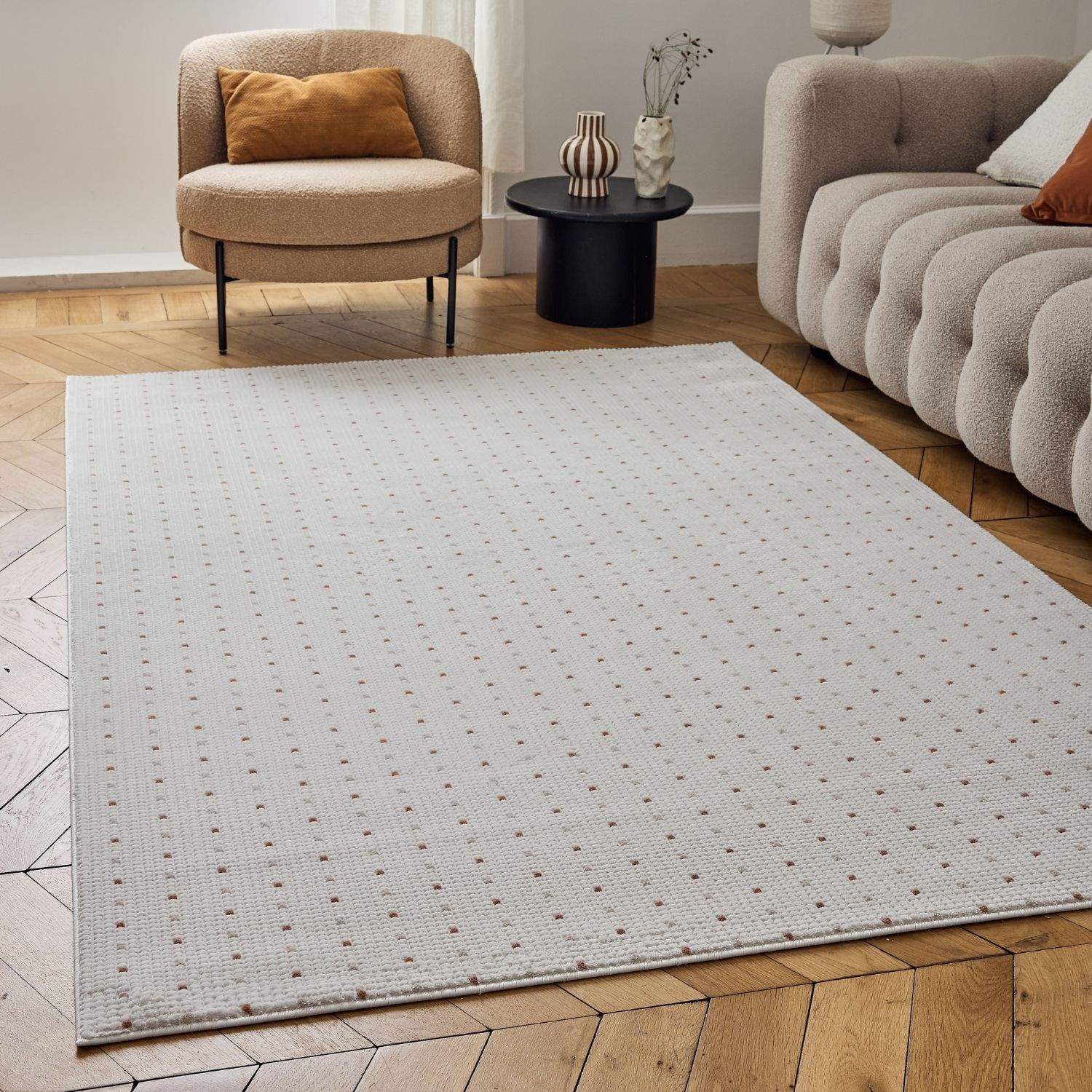 Carmel Cream - Terra Dots Rug | 6080 - Bargainia.com - 5056584582338 - CRM-CRTR-80x150