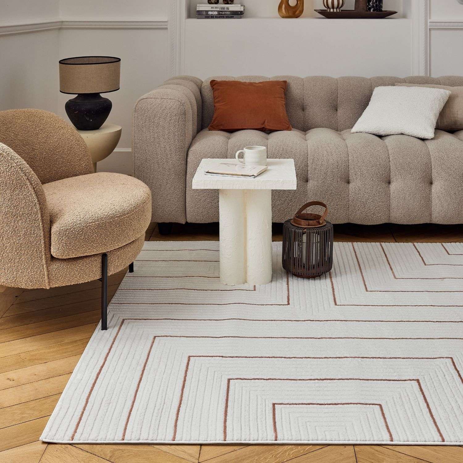 Carmel Cream - Terra Geometric Rug | 6040 - Bargainia.com - 