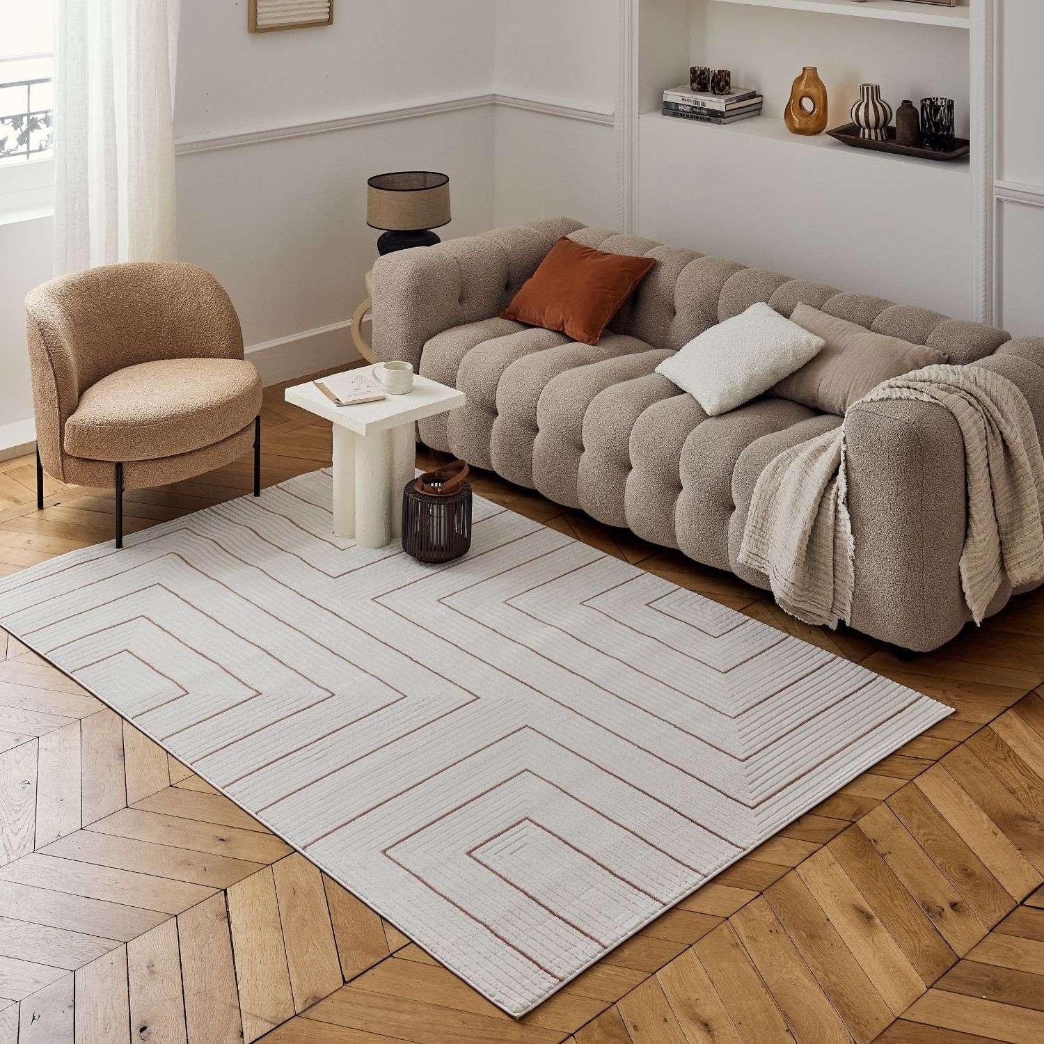 Carmel Cream - Terra Geometric Rug | 6040 - Bargainia.com - 