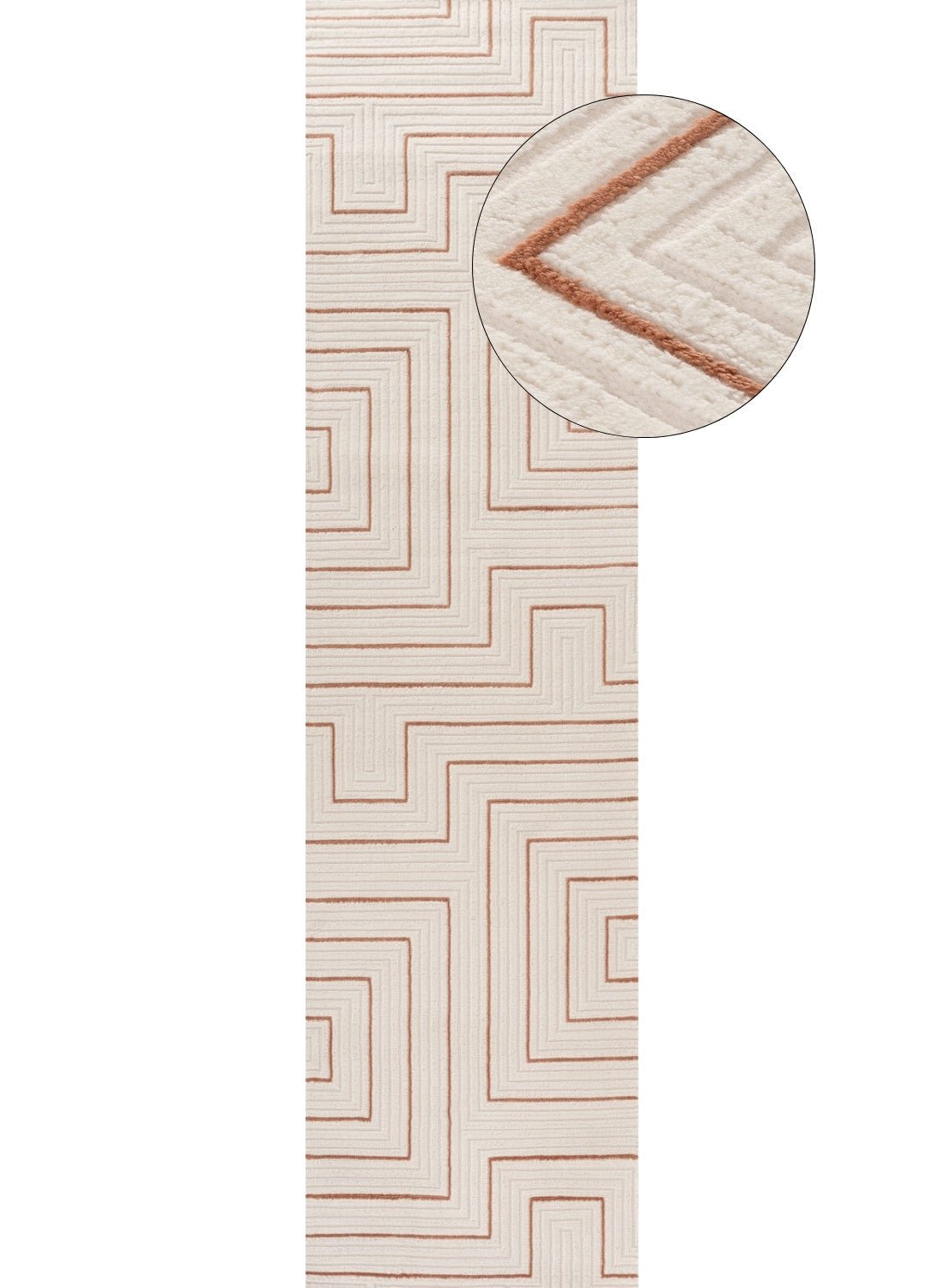 Carmel Cream - Terra Geometric Rug | 6040 - Bargainia.com - 5056584582529 - CRM-TR-80x300