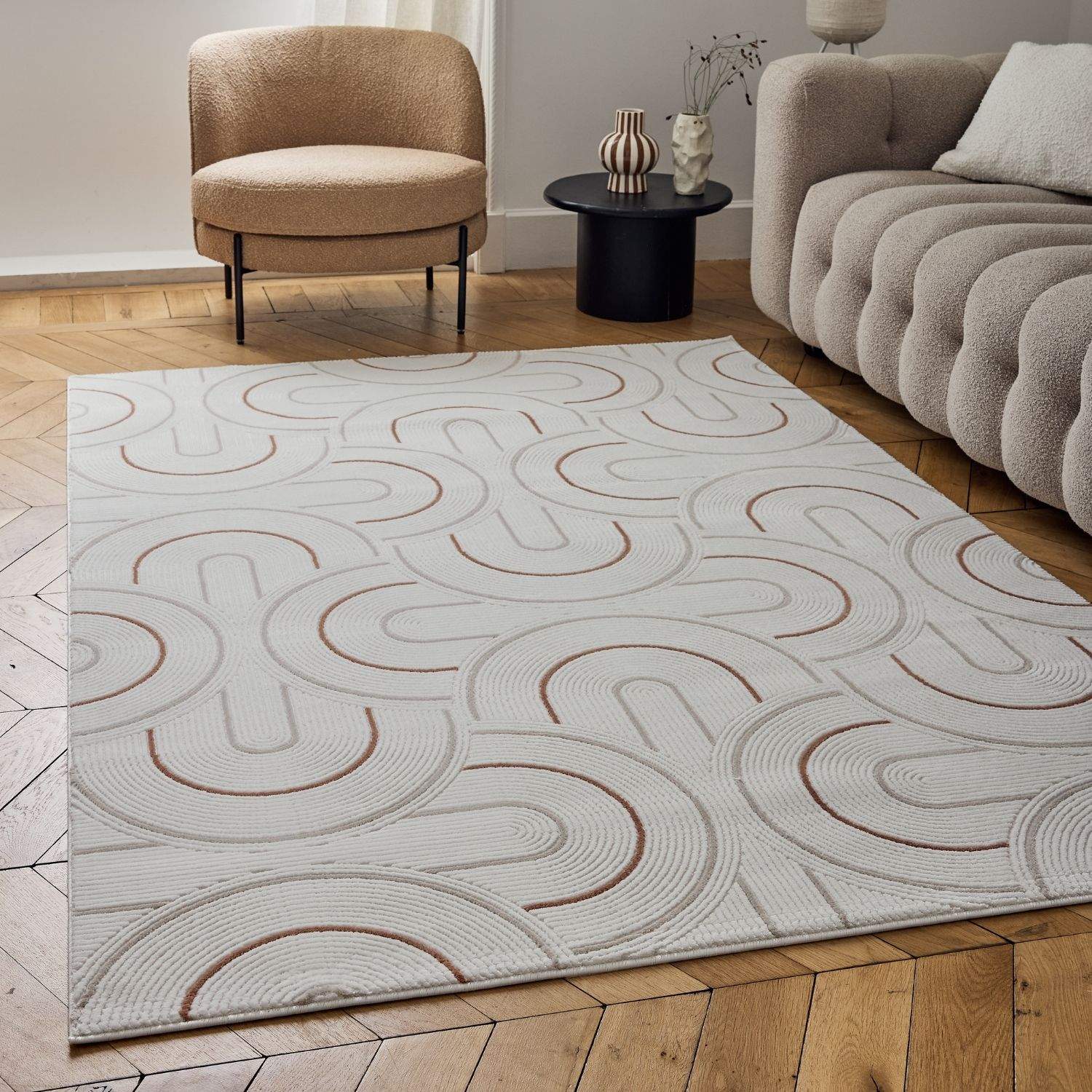 Carmel Cream - Terra Geometric Rug | 6070 - Bargainia.com - 