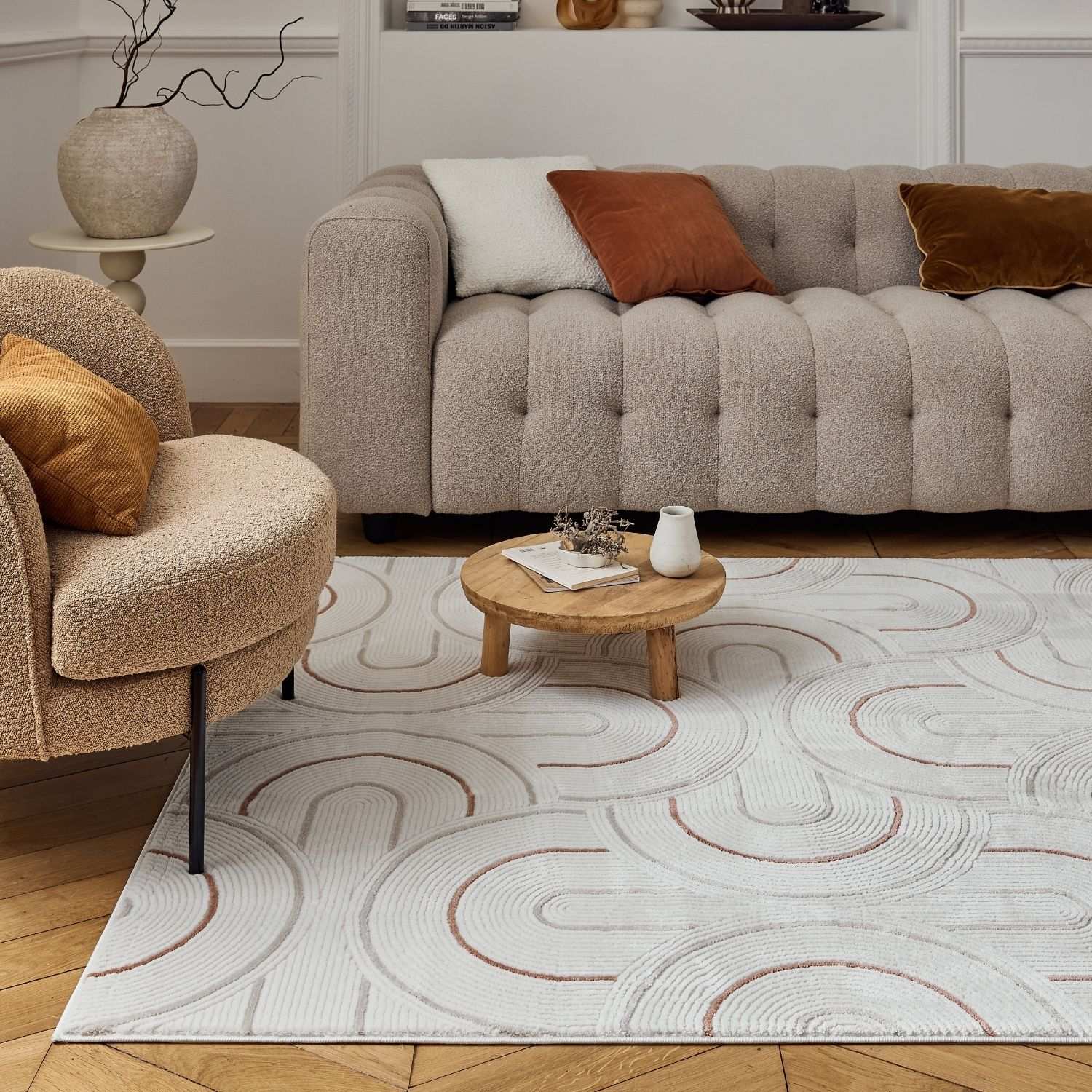 Carmel Cream - Terra Geometric Rug | 6070 - Bargainia.com - 5056584582284 - CRM-CTRA-80x150