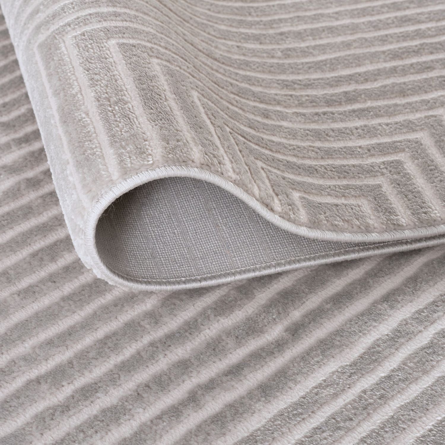 Carmel Grey - Cream Geometric Rug | 6050 - Bargainia.com - 5056584582178 - CRM-GY-80x150