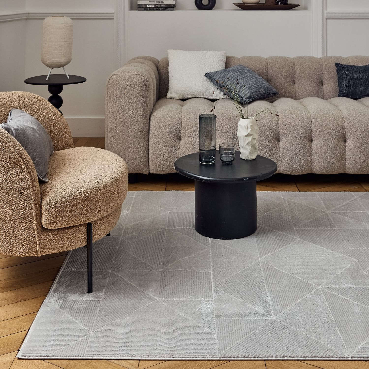 Carmel Grey Rug Abstract | 6000 - Bargainia.com - 5056584581997 - CRM-GR-80x150