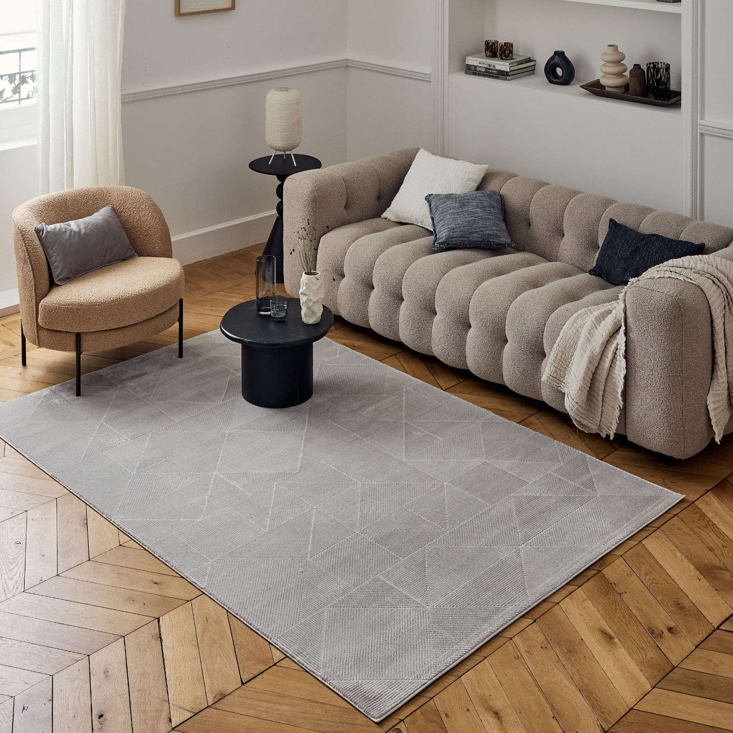 Carmel Grey Rug Abstract | 6000 - Bargainia.com - 5056584581997 - CRM-GR-80x150