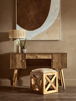 Carta Natural Papier Mache Table Lamp With Natural Raffia Shade - Bargainia.com - 5063227015030