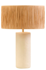Carta Natural Papier Mache Table Lamp With Natural Raffia Shade - Bargainia.com - 5063227015030