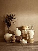 Carta Natural Papier Mache Table Lamp With Natural Raffia Shade - Bargainia.com - 5063227015030