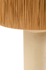 Carta Natural Papier Mache Table Lamp With Natural Raffia Shade - Bargainia.com - 5063227015030