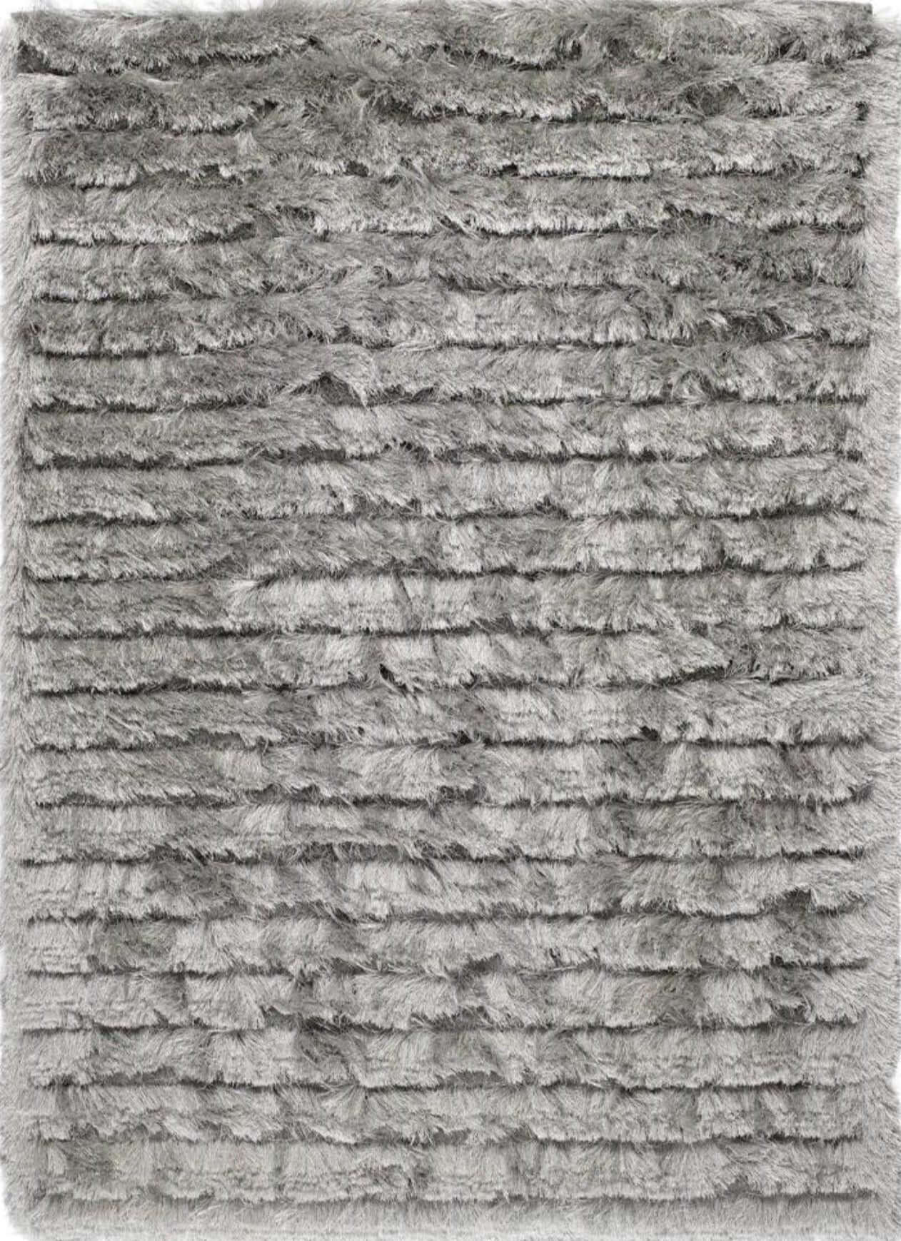 Carved Glamour Silver Grey Shaggy Rug - Bargainia.com - 5026134514881 - CRVGLA_SILVER_080X150