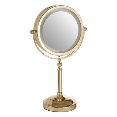 Cassini Gold Colour Iron Led Table Mirror - Bargainia.com - 5018705428833