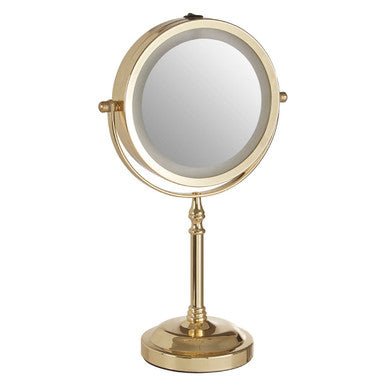 Cassini Gold Colour Iron Led Table Mirror - Bargainia.com - 5018705428833
