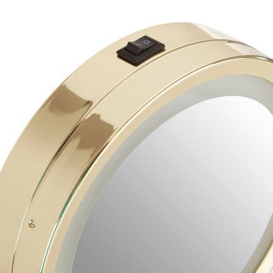 Cassini Gold Colour Iron Led Table Mirror - Bargainia.com - 5018705428833