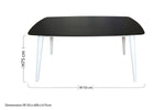 Cassy Black Ash Veneer Dining Table - Bargainia.com - 5018705755670