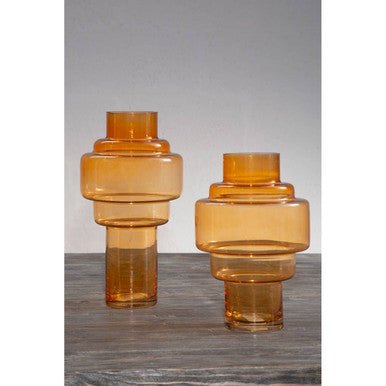Cayden Large Orange Glass Vase - Bargainia.com - 5018705497921