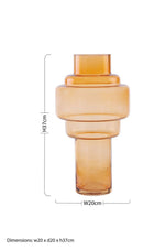 Cayden Large Orange Glass Vase - Bargainia.com - 5018705497921