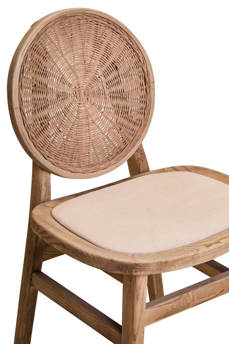 Cebu Beige Fabric and White Wash Elm Wood Dining Chair - Bargainia.com - 5018705994390