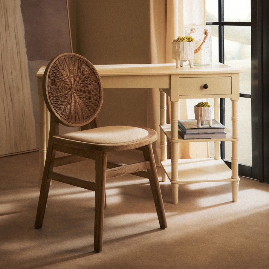 Cebu Beige Fabric and White Wash Elm Wood Dining Chair - Bargainia.com - 5018705994390