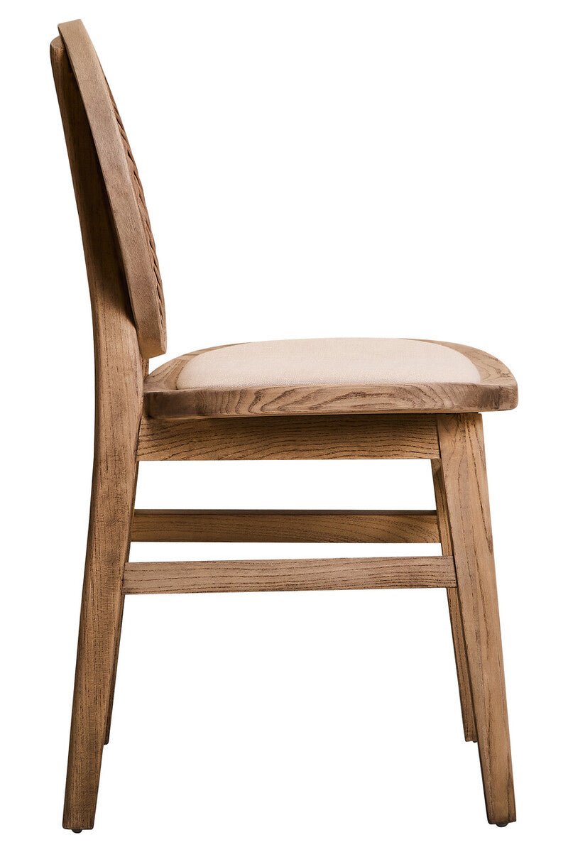 Cebu Beige Fabric and White Wash Elm Wood Dining Chair - Bargainia.com - 5018705994390