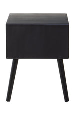 Cebu Black Side Table with Rattan Drawer - Bargainia.com - 5018705952727