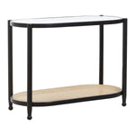 Cebu Rattan and Glass 2 Tier Console Table - Bargainia.com - 5018705952673