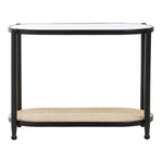 Cebu Rattan and Glass 2 Tier Console Table - Bargainia.com - 5018705952673