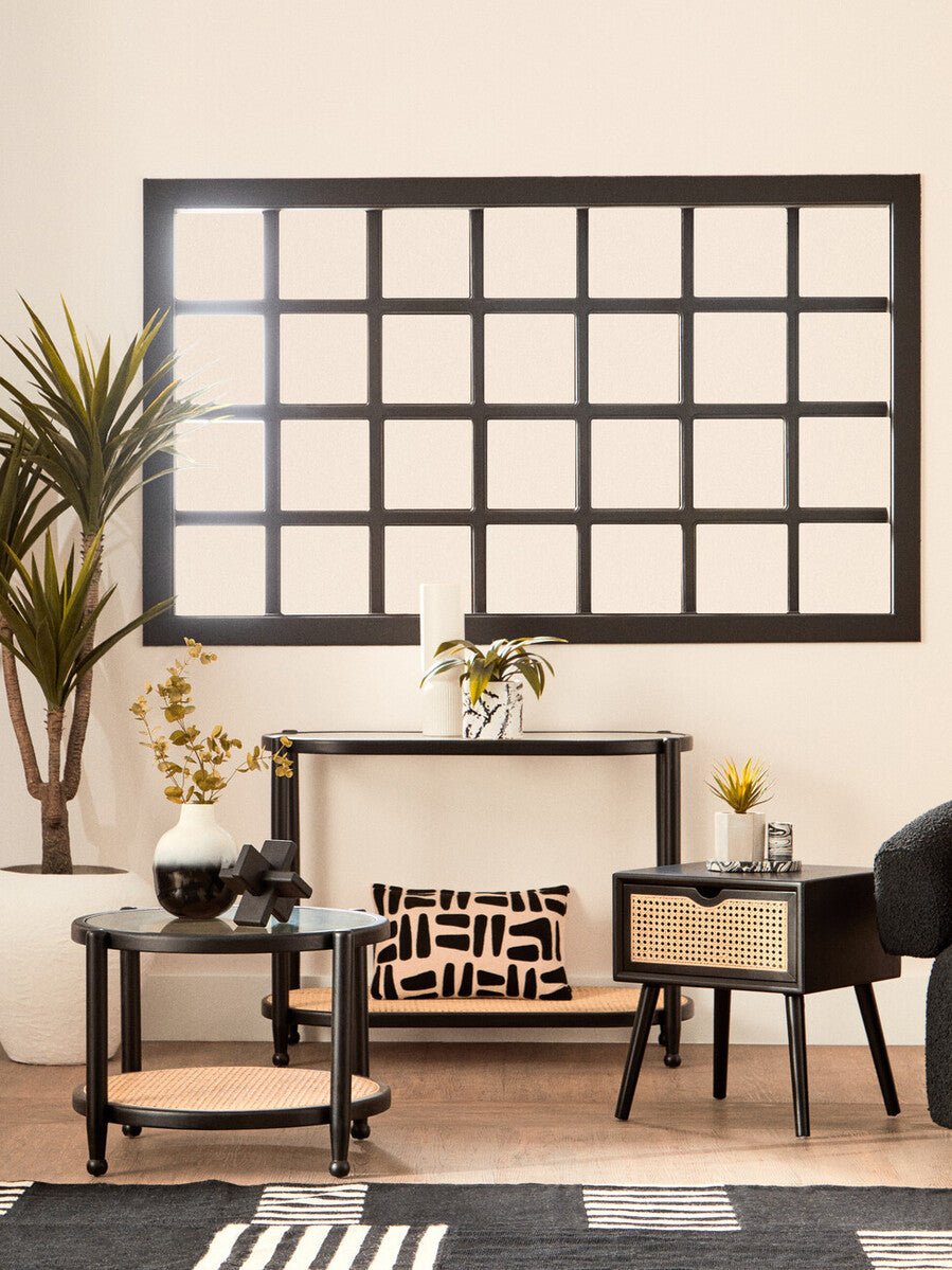 Cebu Rattan and Glass 2 Tier Console Table - Bargainia.com - 5018705952673