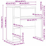 Chalkboard Desk White 120 x 45 x 118.5 cm Engineered wood - Bargainia.com - 
