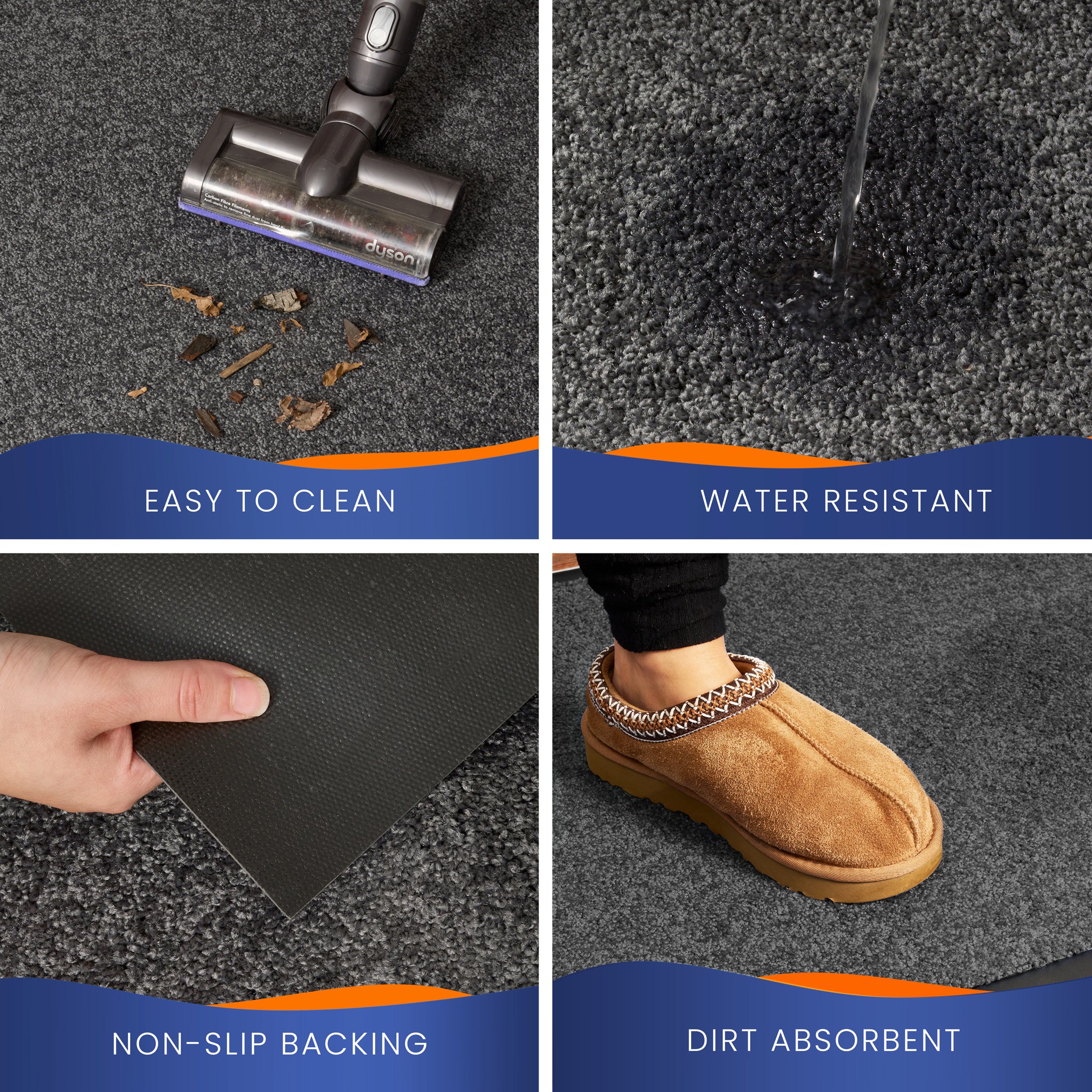 Charcoal Candy Non - Slip Heavy Duty Barrier Door Mat - Assorted Sizes - Bargainia.com -  - DM-CANDY-CHR-4060