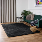 Charcoal Thick Shaggy Rug - California - Bargainia.com - 