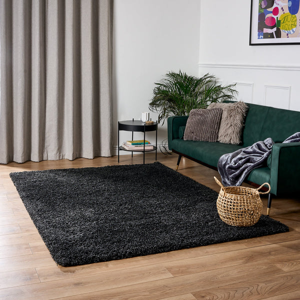 Charcoal Thick Shaggy Rug - California Rugs Rug Masters