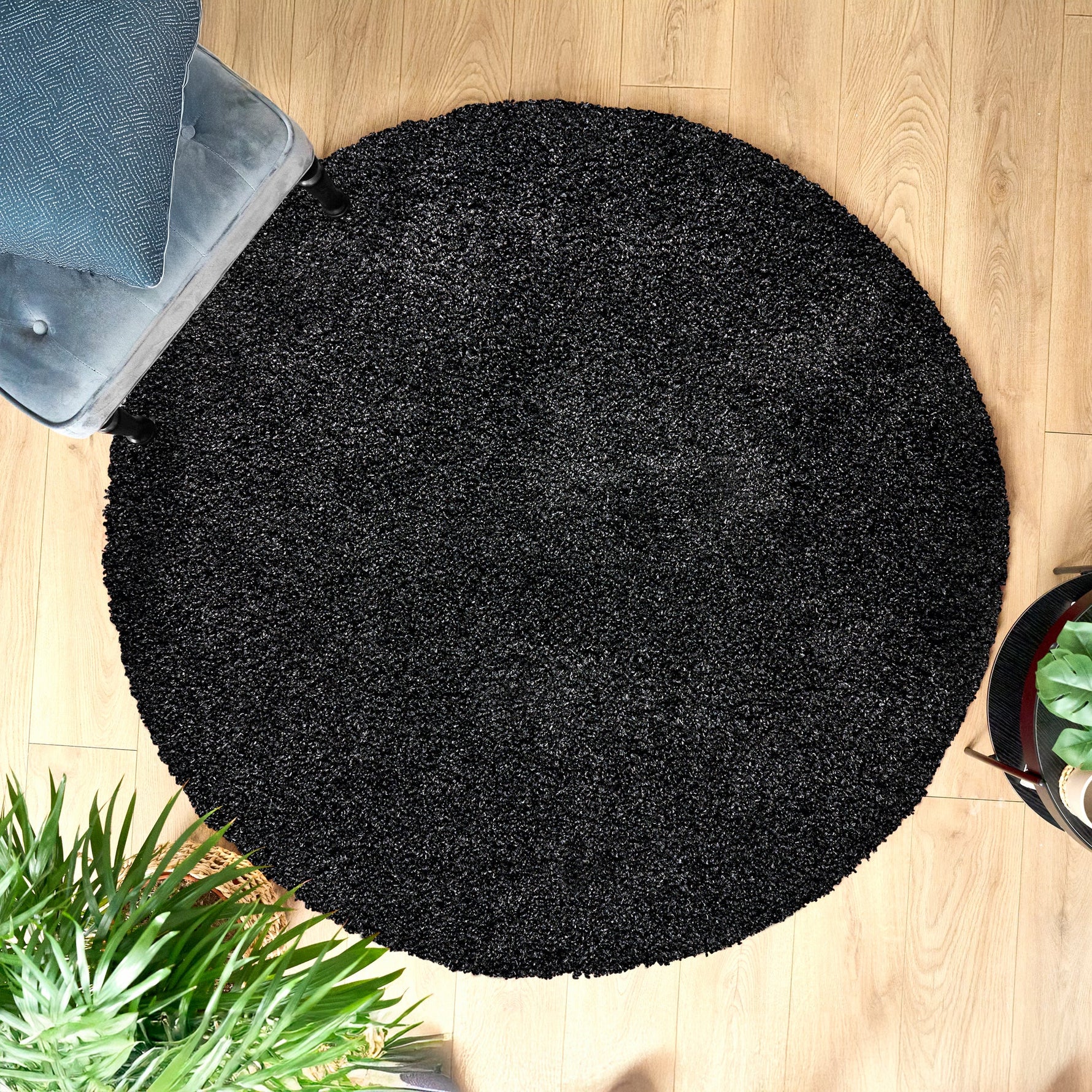 Charcoal Thick Shaggy Rug - California - Bargainia.com - 